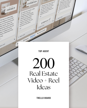 200 Real Estate Video & Reel Ideas (Trello Content Planner)