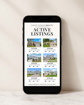 Active Listings Textable Card