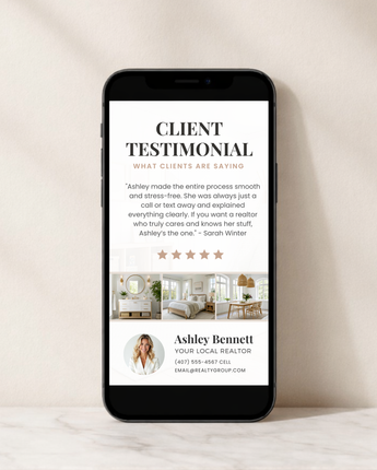 Client Testimonial Textable Card