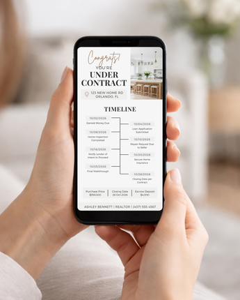 Under Contract Timeline Textable Card