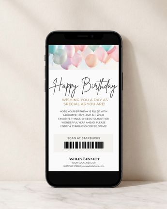 Happy Birthday Textable Card