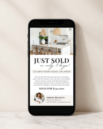 Just Sold Textable Card - Script Header