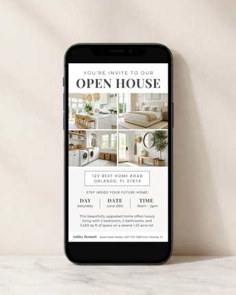 Open House Invitation Textable Card - Multi Photo