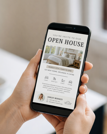 Open House Invitation Textable Card - Single Photo