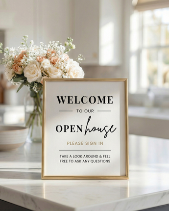 Open House Welcome Sign