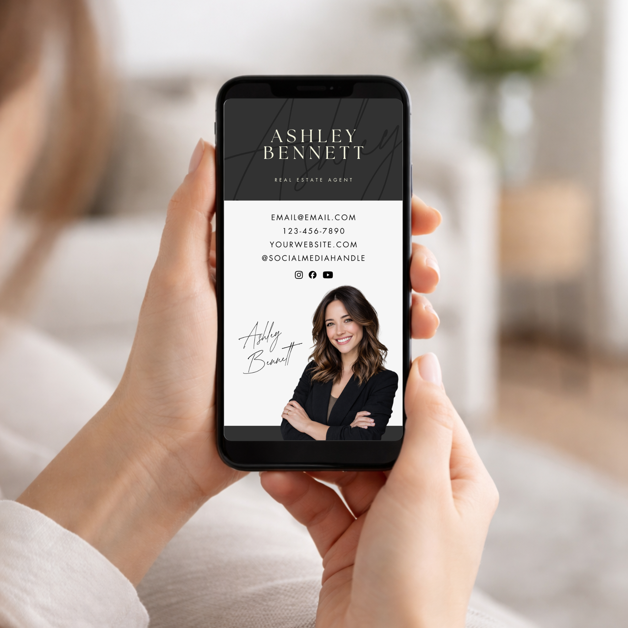 Realtor Business Card Template Editable Canva Print Digital Card realtor-business-card-template-editable-canva-print-digital-card