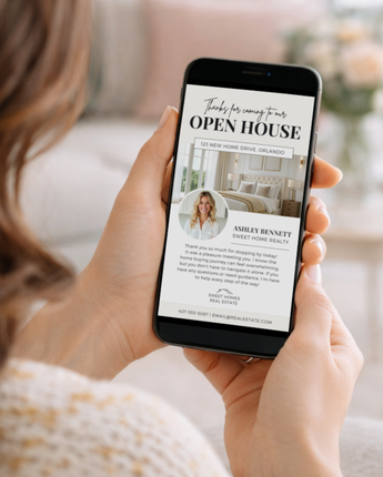 Open House Thank You Textable Card – Script Header